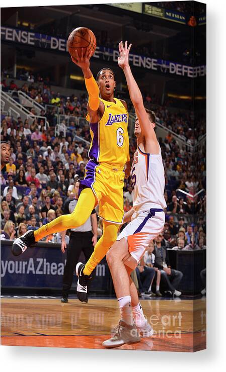 Jordan Clarkson Canvas Print featuring the photograph Jordan Clarkson by Barry Gossage