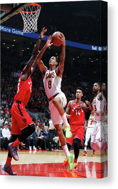 Jordan Clarkson Canvas Print featuring the photograph Jordan Clarkson by Mark Blinch