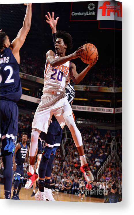 Nba Pro Basketball Canvas Print featuring the photograph Josh Jackson by Barry Gossage