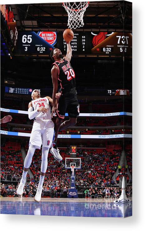 Justise Winslow Canvas Print featuring the photograph Justise Winslow by Brian Sevald