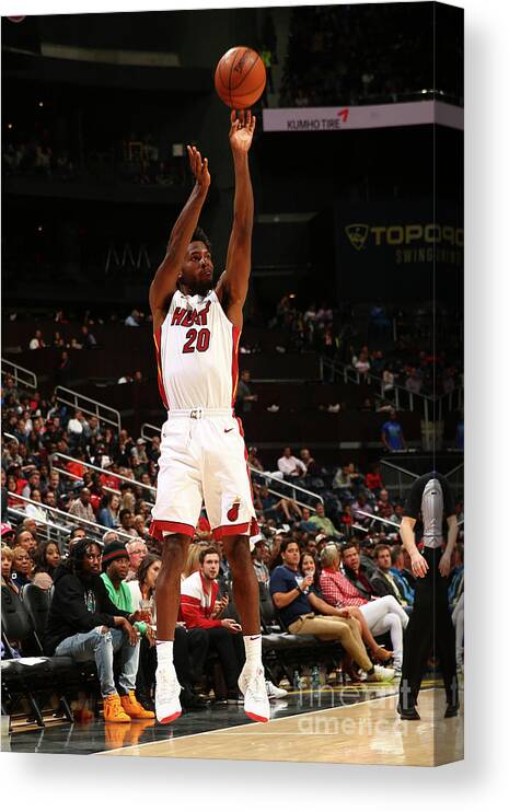 Justise Winslow Canvas Print featuring the photograph Justise Winslow by Kevin Liles