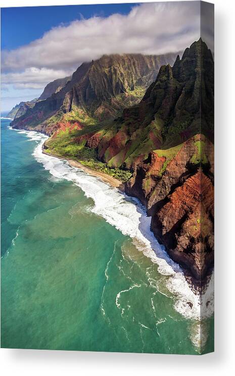 Kalalau Beach Canvas Print featuring the photograph Kalalau Beach Kauai by Pierre Leclerc Photography