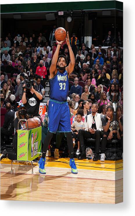 Nba Pro Basketball Canvas Print featuring the photograph Karl-anthony Towns by Jesse D. Garrabrant