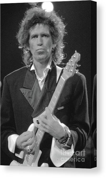 Keith Richards Canvas Print featuring the photograph Keith Richards by David Plastik