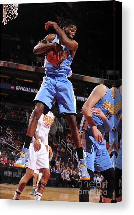 Nba Pro Basketball Canvas Print featuring the photograph Kenneth Faried by Barry Gossage
