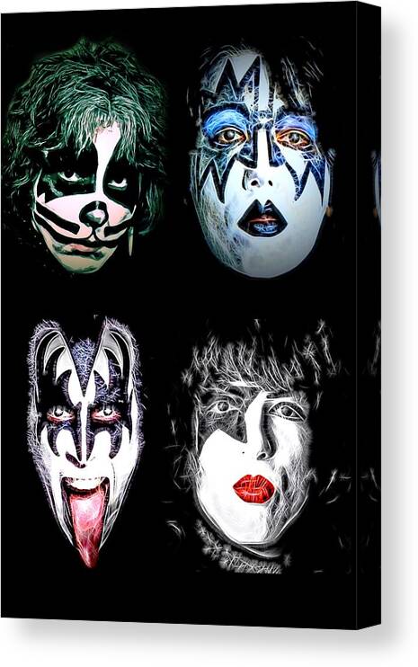 Kiss Canvas Print featuring the digital art KISS Nation by Fred Larucci