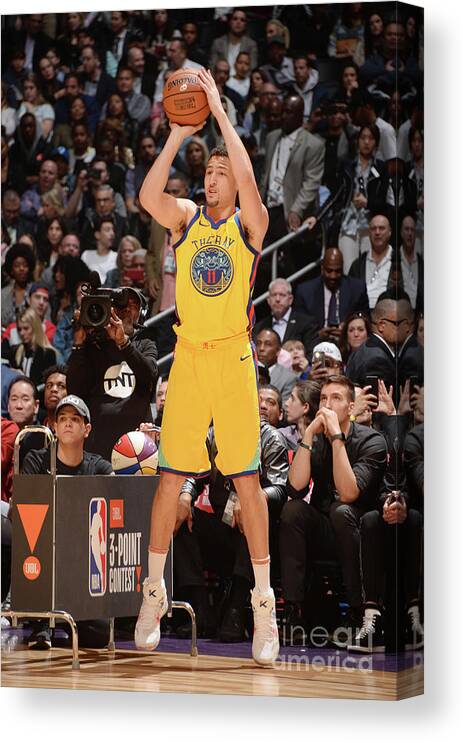Event Canvas Print featuring the photograph Klay Thompson by Andrew D. Bernstein