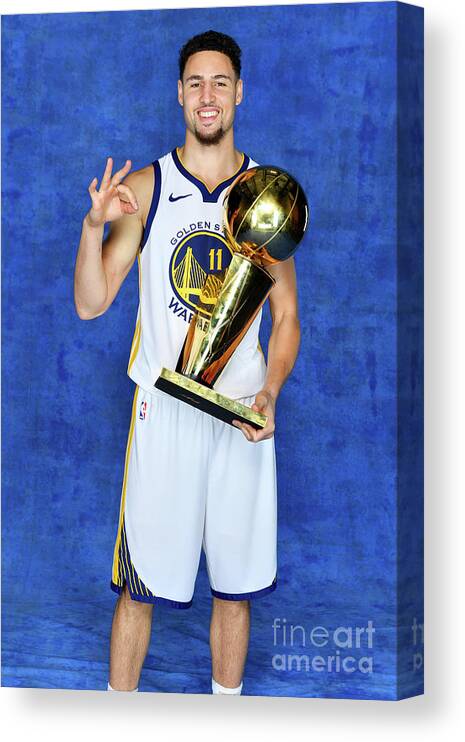Playoffs Canvas Print featuring the photograph Klay Thompson by Jesse D. Garrabrant
