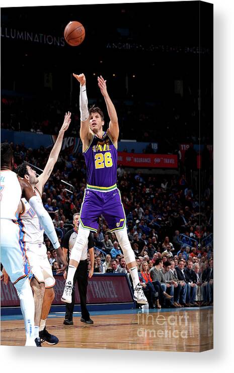 Kyle Korver Canvas Print featuring the photograph Kyle Korver by Joe Murphy