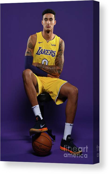 Media Day Canvas Print featuring the photograph Kyle Kuzma by Aaron Poole