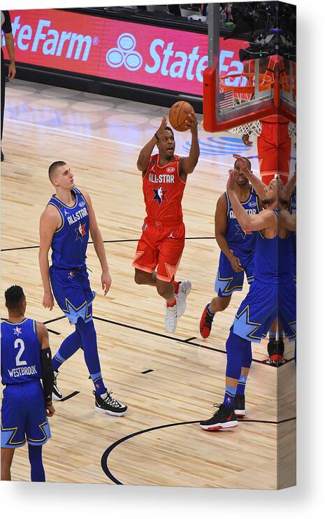Kyle Lowry Canvas Print featuring the photograph Kyle Lowry by Bill Baptist