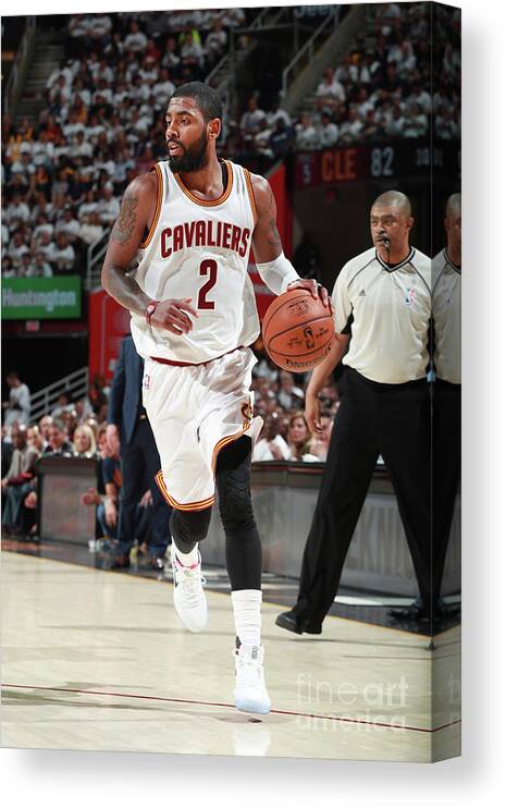 Playoffs Canvas Print featuring the photograph Kyrie Irving by Jeff Haynes