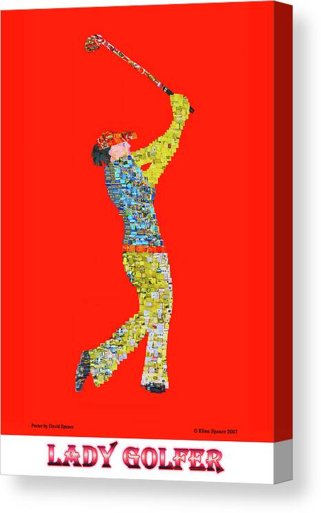 Lady Golfer Canvas Print featuring the photograph Lady Golfer by David Speace