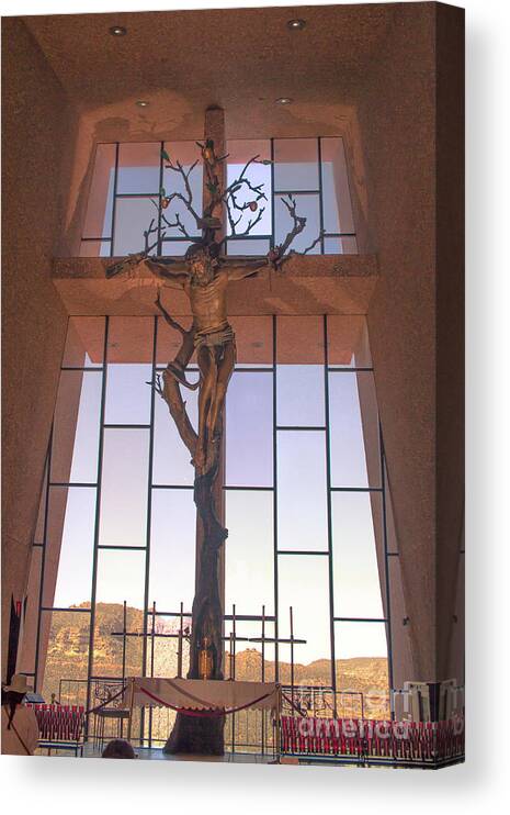 Chapel Canvas Print featuring the photograph Large Holy window by Darrell Foster