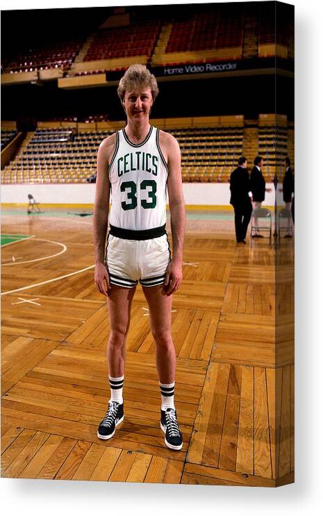 1980-1989 Canvas Print featuring the photograph Larry Bird by Dick Raphael