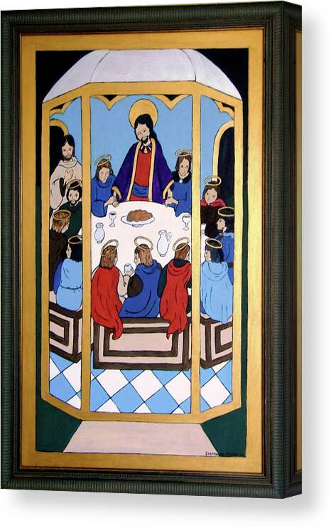 Disciples Canvas Print featuring the painting Last Supper by Stephanie Moore