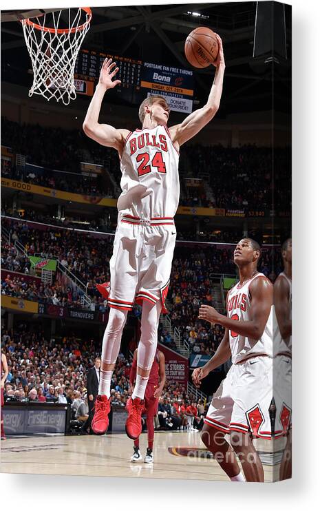 Chicago Bulls Canvas Print featuring the photograph Lauri Markkanen by David Liam Kyle