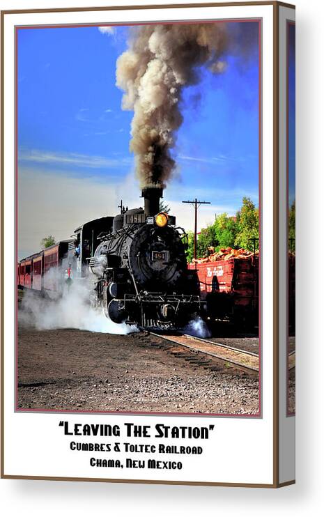 Fine Art Canvas Print featuring the photograph Leaving the Station Poster by Robert Harris