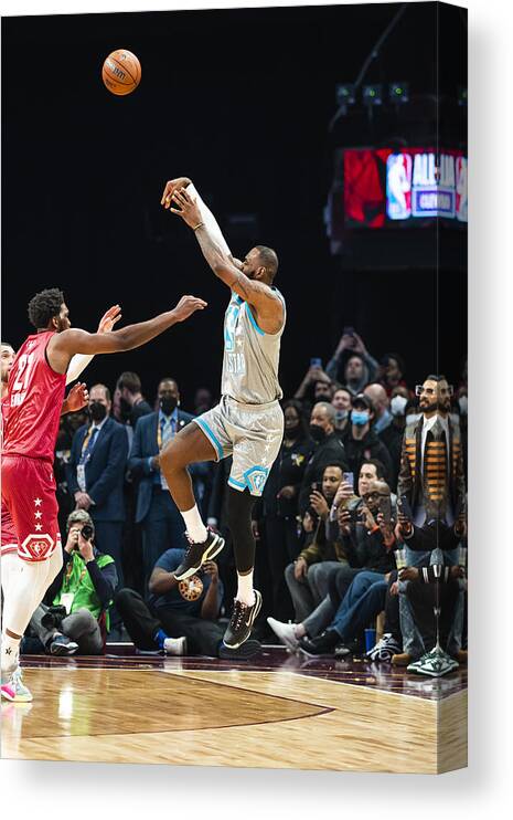 Nba Canvas Print featuring the photograph Lebron James by Evan Yu
