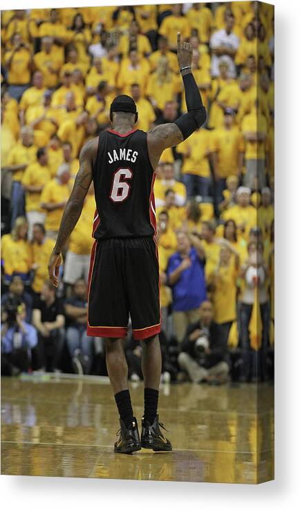 Lebron James Canvas Print featuring the photograph Lebron James by Jonathan Daniel