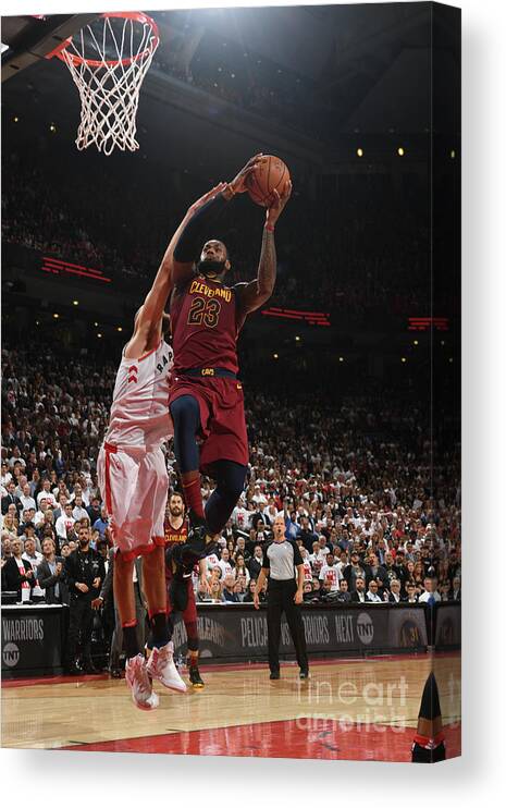 Lebron James Canvas Print featuring the photograph Lebron James by Ron Turenne