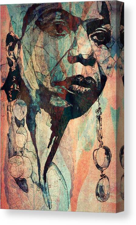 Nina Simon Art Canvas Print featuring the mixed media Life is Short by Paul Lovering