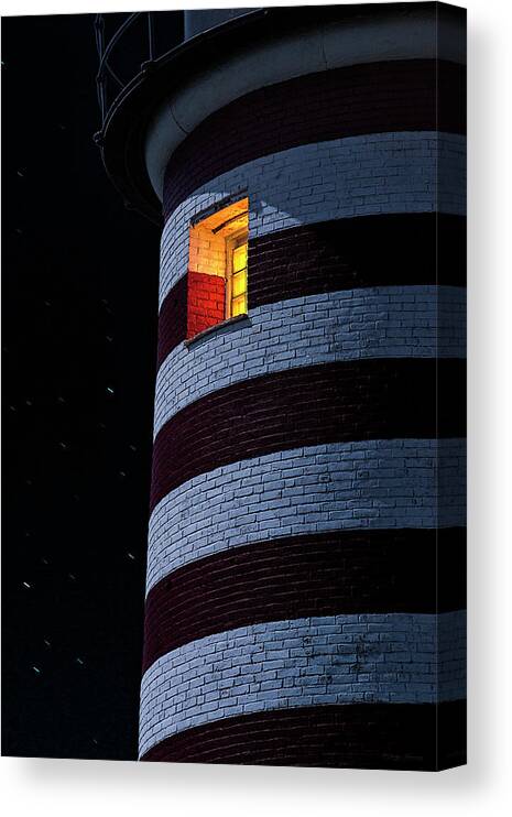 Lighthouse Canvas Print featuring the photograph Light From Within by Marty Saccone