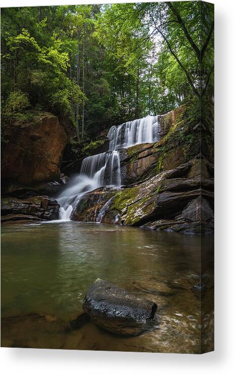 Landscapes Canvas Print featuring the photograph Little Bradley Falls by Bill Martin