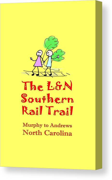 L&n Canvas Print featuring the photograph LN Southern Rail Trail Stick Figures by Debra and Dave Vanderlaan