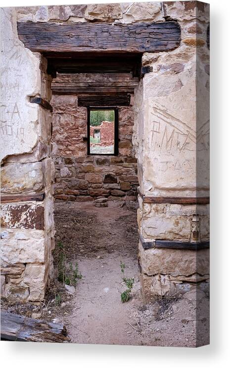 Historic Canvas Print featuring the photograph Looking in the Past by Mary Lee Dereske