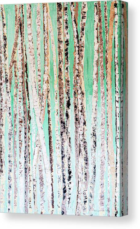 Forests Canvas Print featuring the painting Lost in the Pines by Ted Clifton