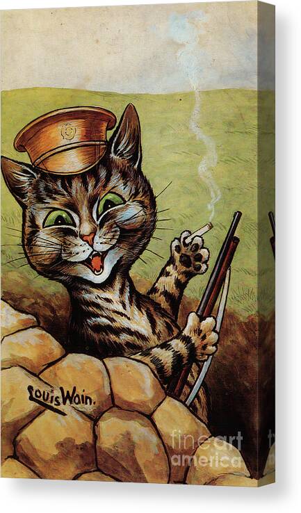Louis Wain Cat Print Mounted Art 1983 Vintage Original Print Ready to Frame  Afternoon Tea at Home