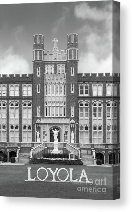  Canvas Print featuring the photograph Loyola University New Orleans Marquette Hall by University Icons
