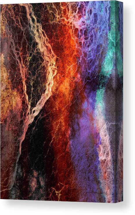 Abstract Canvas Print featuring the digital art Luminescence by Linda Lee Hall