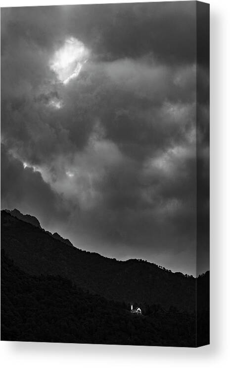 Dramatic Sky Canvas Print featuring the photograph Madonna di Lut by Ioannis Konstas
