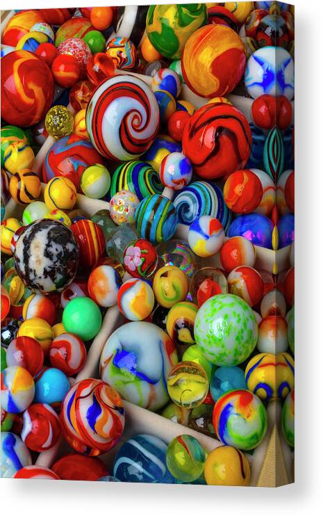 Glass Canvas Print featuring the photograph Marvelous Marbles by Garry Gay