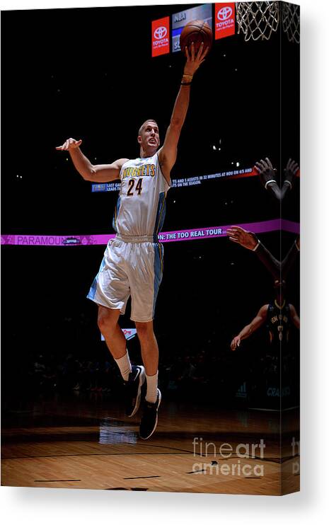 Mason Plumlee Canvas Print featuring the photograph Mason Plumlee by Bart Young