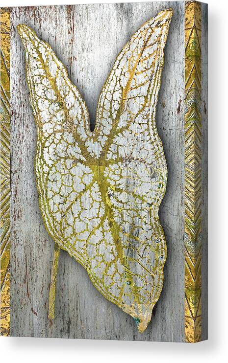 1800s Canvas Print featuring the painting Metal Metallic Gold Silver Leaf 2 by Tony Rubino