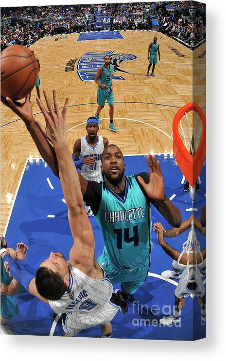 Nba Pro Basketball Canvas Print featuring the photograph Michael Kidd-gilchrist by Fernando Medina