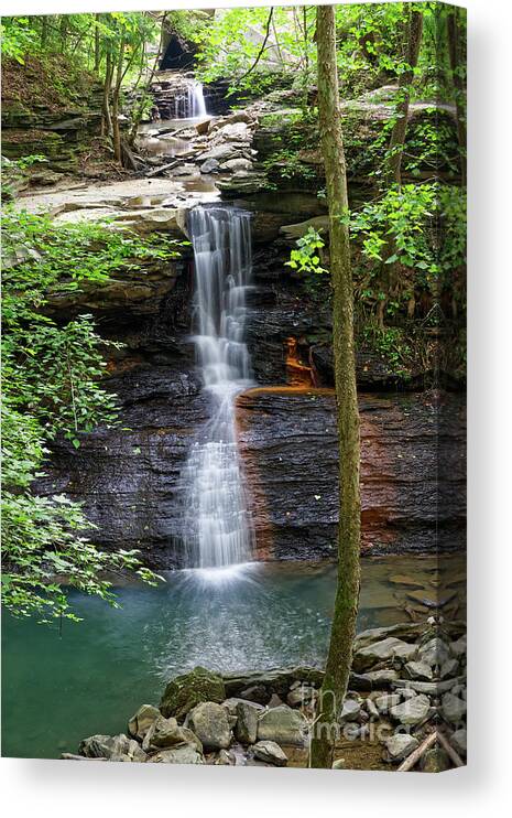 Falls Canvas Print featuring the photograph Middle Fork Falls 6 by Phil Perkins