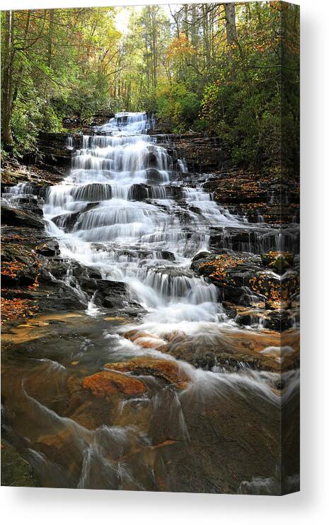 Waterfall Canvas Print featuring the photograph Minnehaha Waterfall - Georgia by Richard Krebs