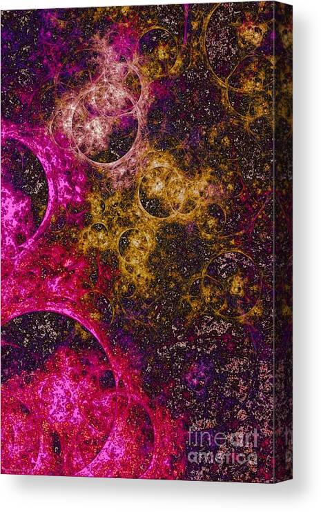 Original Composition By Breenabriggemanart ©2019 Molecular Level Abstract Space Stars Time Colorful Contemporary Modern Art Canvas Acrylic Painting Metal Prints Living Dining Office Bedrooms Business Duvet Cover Tote Bag Shower Curtains Throw Pillows Canvas Print featuring the mixed media Molecular Level by Breena Briggeman