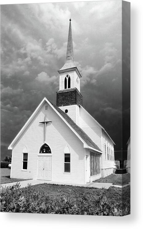 Montana Canvas Print featuring the photograph Montana Church by Steven Nelson