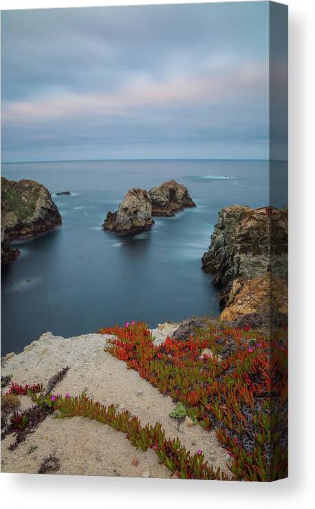 Landscape Canvas Print featuring the photograph Morning Blue by Jonathan Nguyen