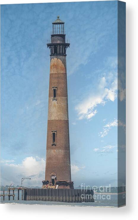 Morris Island Lighthouse Canvas Print featuring the photograph Morris Island Lighthouse - Charleston South Carolina - Standing Tall by Dale Powell