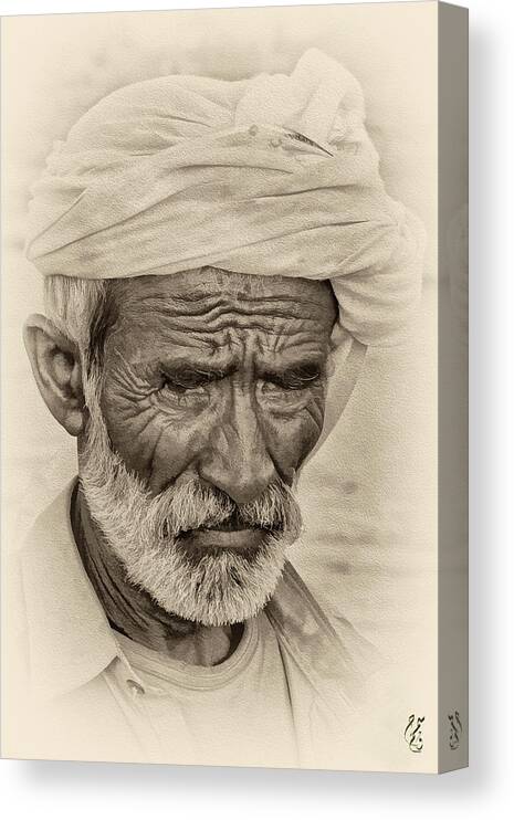 Village Life Canvas Print featuring the photograph Native peasant by Syed Muhammad Munir ul Haq