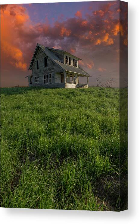 Abandoned House Canvas Print featuring the photograph Nearly Forgot My Broken Heart by Aaron J Groen