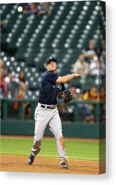 People Canvas Print featuring the photograph Nick Swisher and Kyle Seager by Kirk Irwin