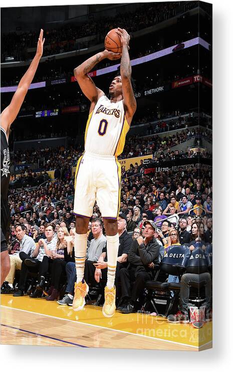 Nick Young Canvas Print featuring the photograph Nick Young by Andrew D. Bernstein