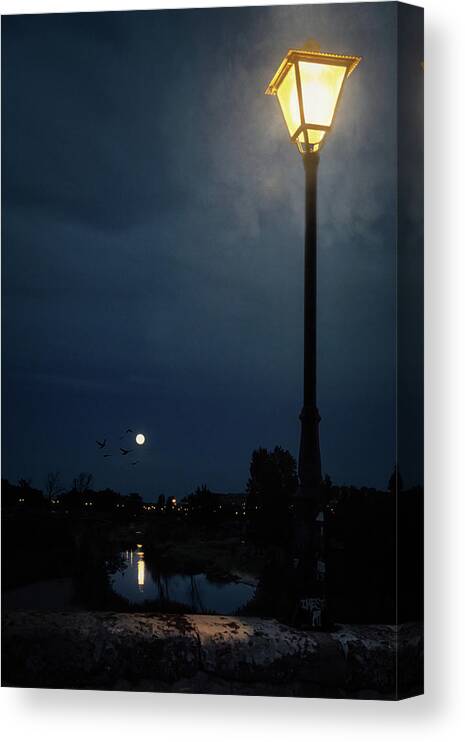 Night Canvas Print featuring the photograph Night on the Douro River by Micah Offman